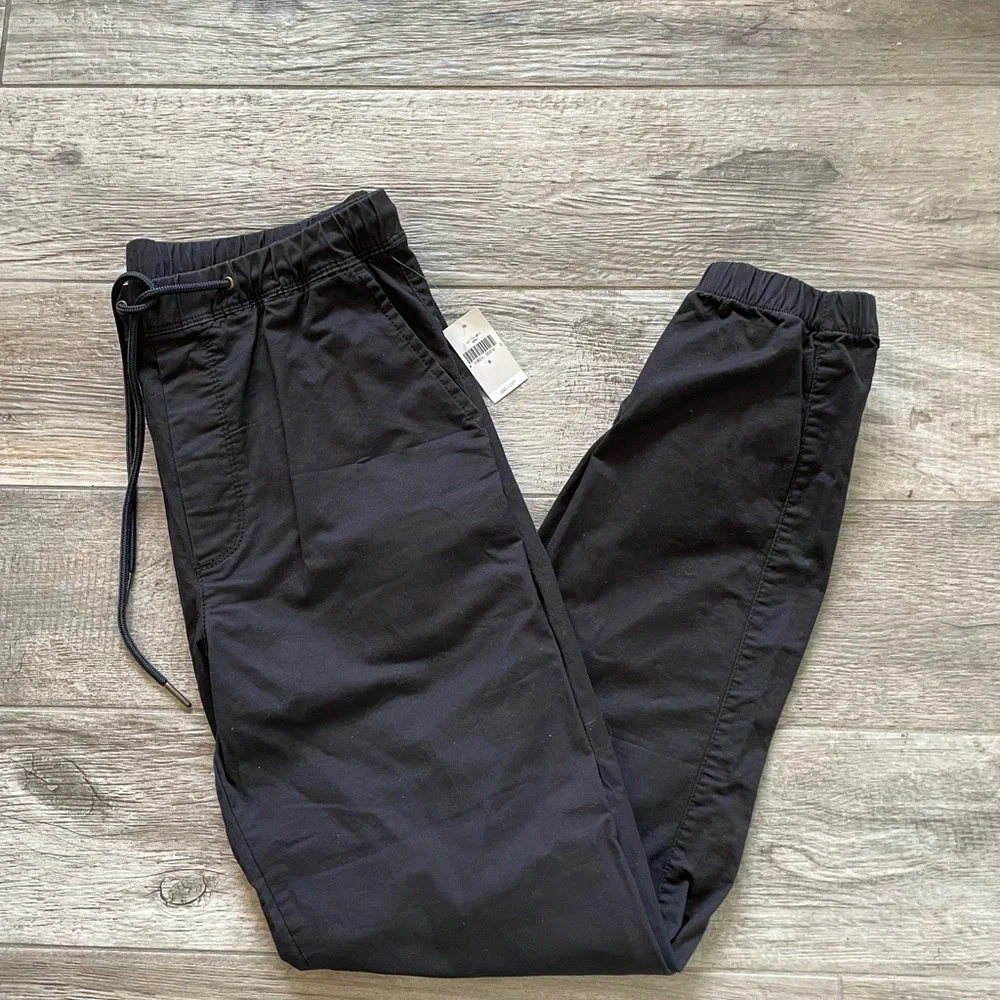 ❤️ GAP MENS BLACK TWILL JOGGER WITH GAPFLEX SIZE SMALL NEW